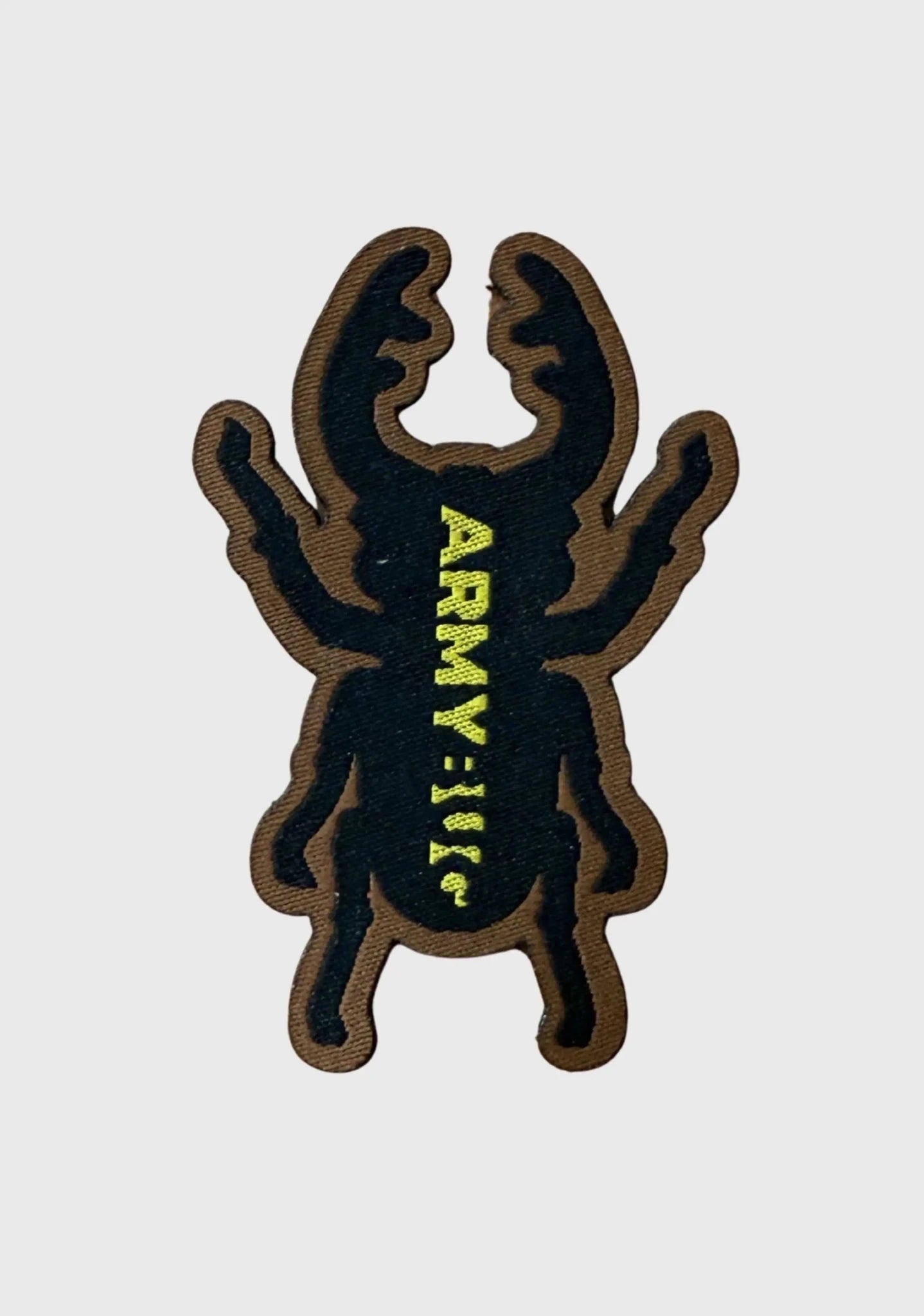 Bug Patch - Braun mit gelbem Schriftzug - ArmyBug