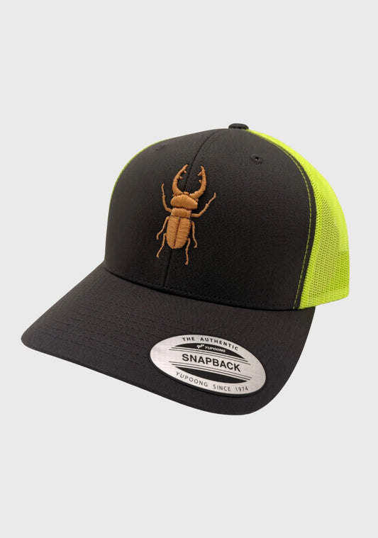 Neon Grünes Netz mit Charcoal Farbe der BaseCap - zum auffallen Ideal