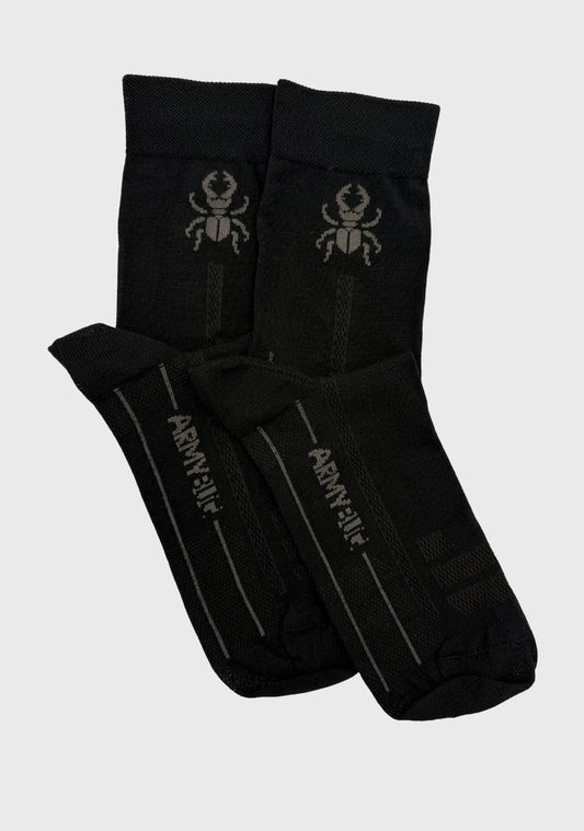 First Step Merino Outdoor Socken - schwarz - ArmyBug