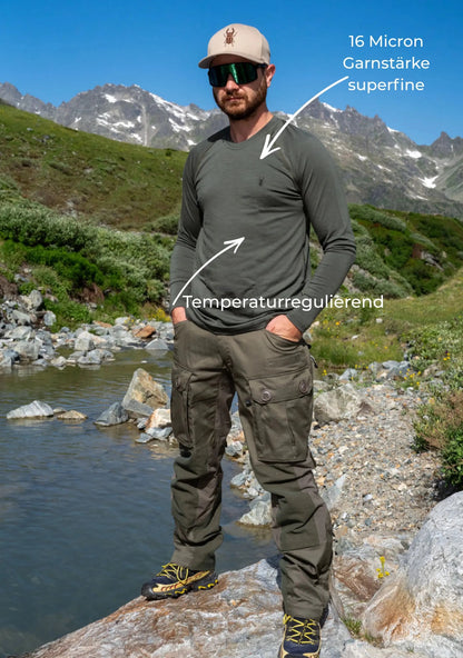 Merino Bundle in Grün - superfine 100% Merinowolle - Herren - ArmyBug