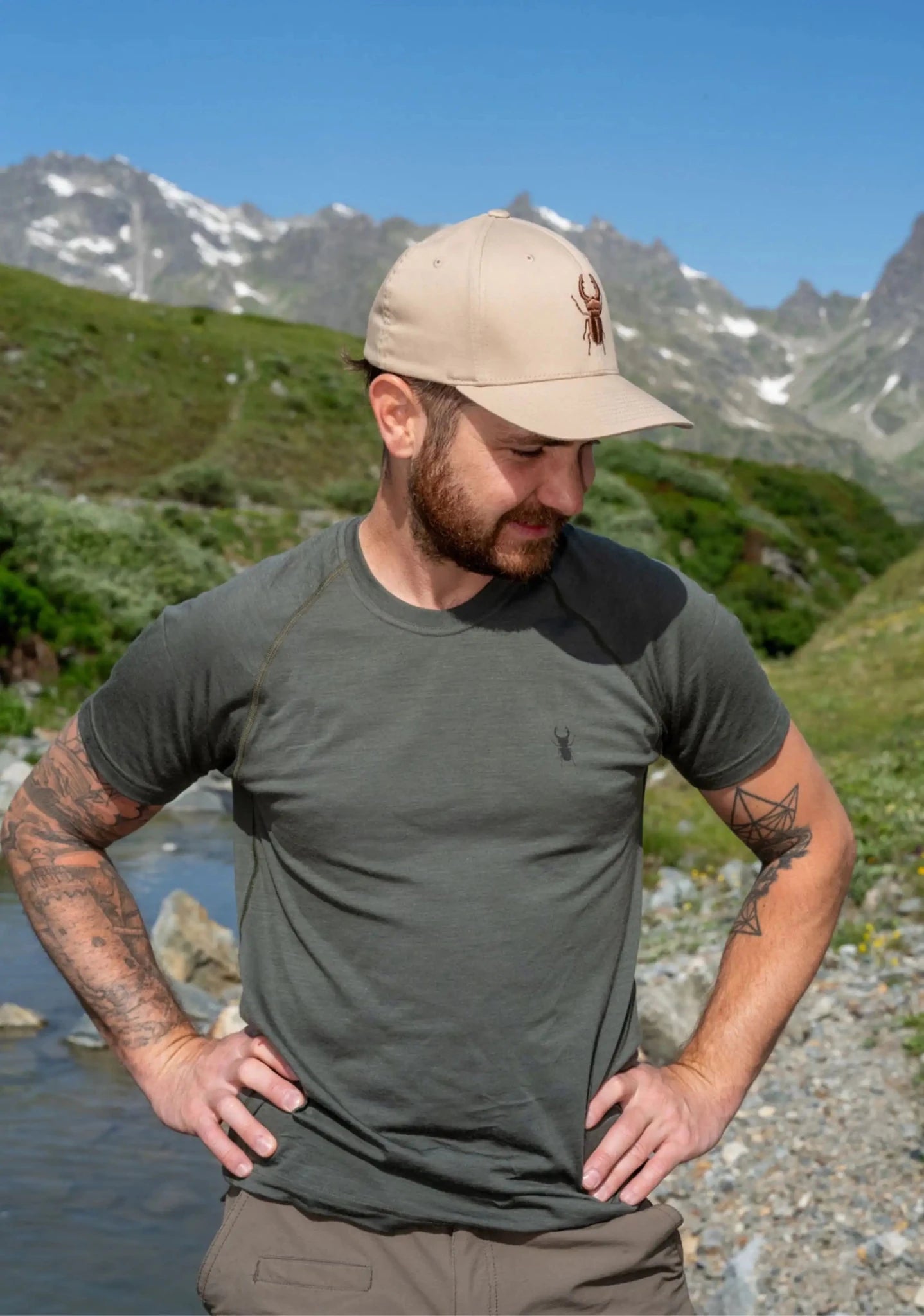 Merino Nomad T-Shirt Grün - superfine 100 % Merinowolle - Herren - ArmyBug
