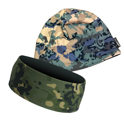 Ostarrichi Sport Beanie und Gecko Headband als Kombination